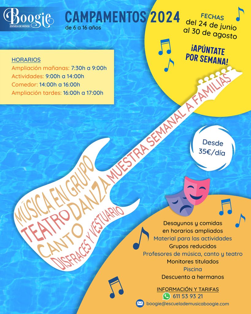 campamento musical de verano en Las Rosas Boogie